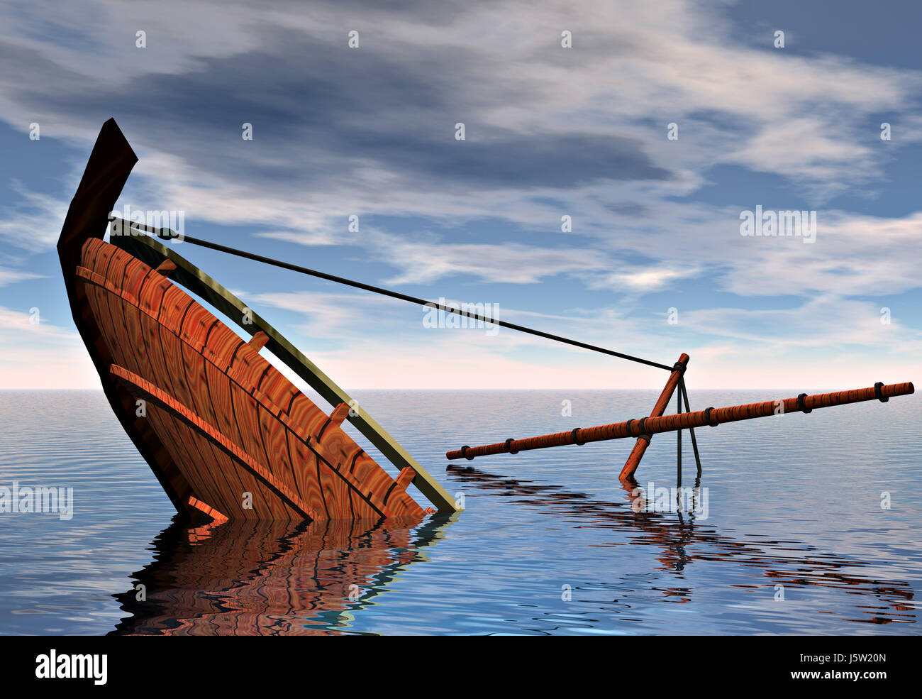 Ship and sinking Banque de photographies et d’images à haute résolution Alamy