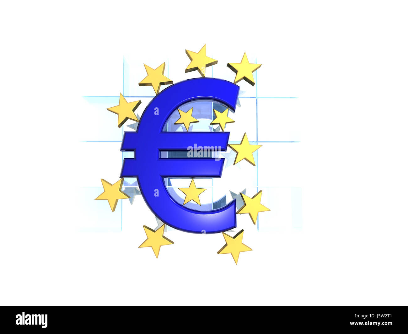 Monnaie euro illustration illustré logogramme pictogramme Pictogramme Banque D'Images
