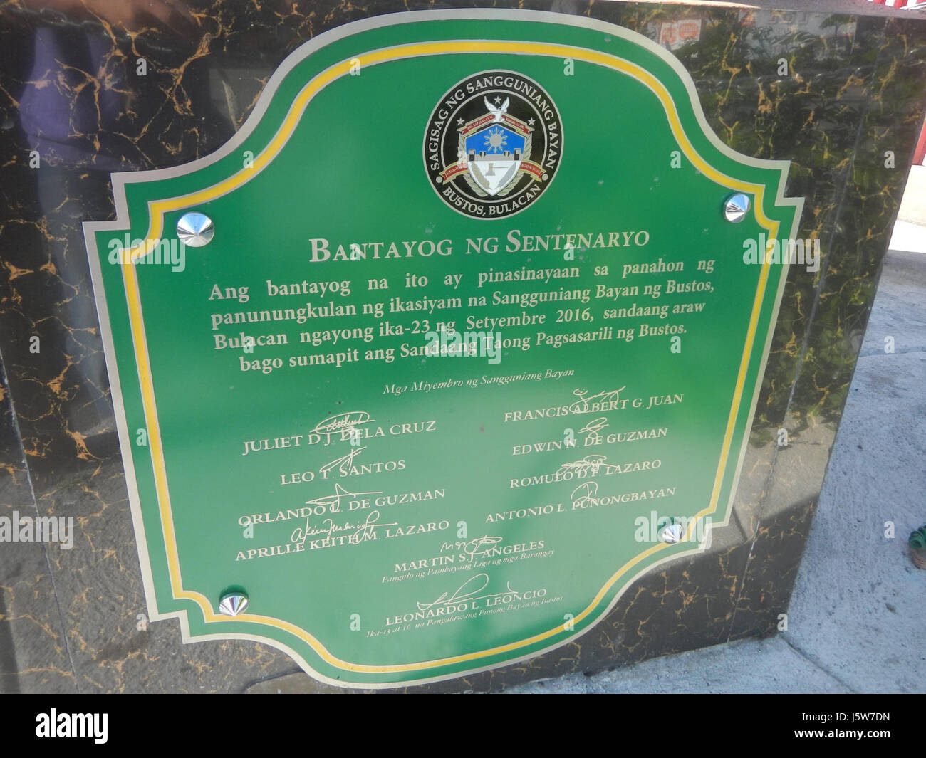0214 Bantayog Sentenaryo 1917-2017 ng Bustos Bulacan 11 Banque D'Images