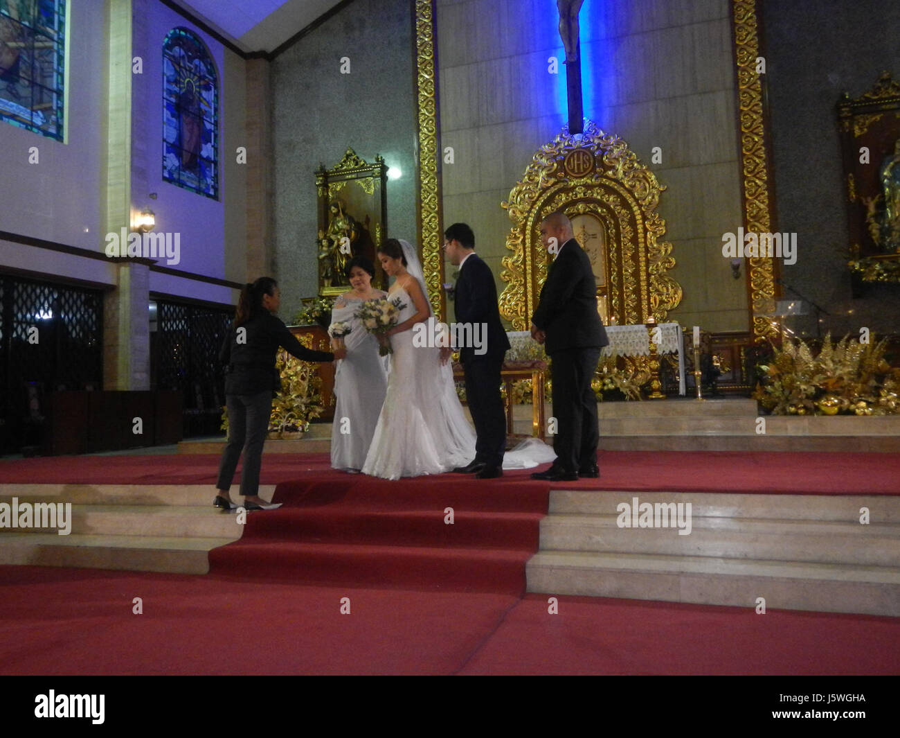 Cette image montre le Santuario de San Jose à Bangued, Abra, Philippines, capturé par Leopoldo Jaucian. Le Santuario est un site catholique important dans la région, connu pour son importance religieuse. Banque D'Images