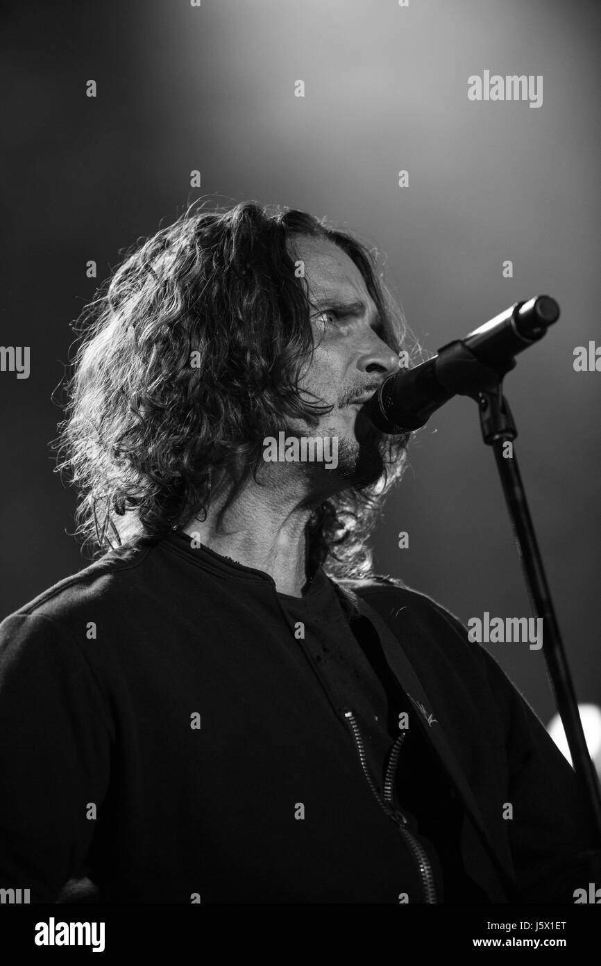 Chris Cornell interprète avec Soundgarden à Kitchener, Ontario, Canada, le 11 juillet 2015 Banque D'Images