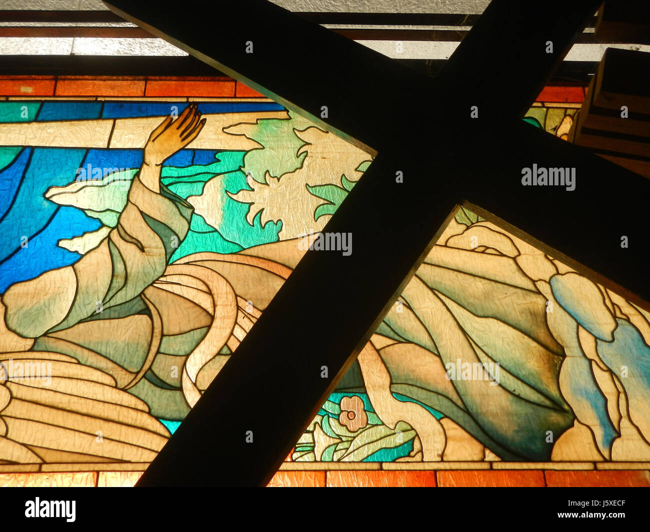 0122 Saint Gabriel Archange l'église paroissiale Santa Maria, Bulacan, 03. Banque D'Images