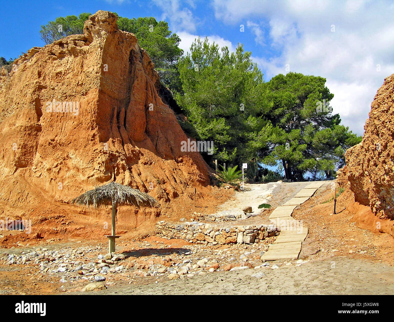 Bord de plage la plage seashore rock îles baléares en bord de plage la plage Banque D'Images