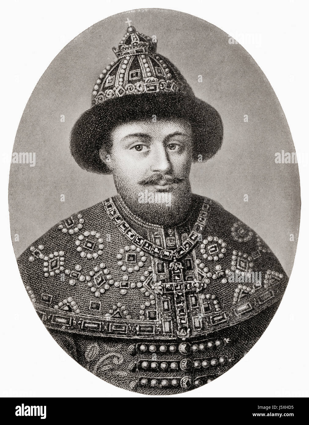 Aleksey Mikhaïlovitch aka Alexis de Russie, 1629 - 1676. Le Tsar de Russie. L'histoire de Hutchinson de l'ONU, publié en 1915. Banque D'Images