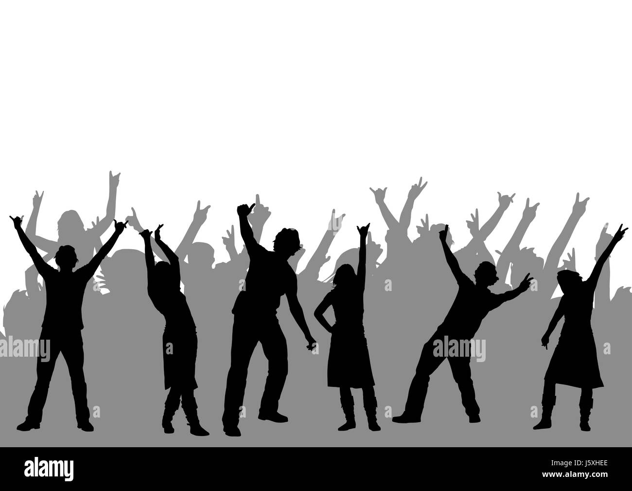 Illustration de la musique de danse Danse vecteur célébration fête disco femme homme Banque D'Images