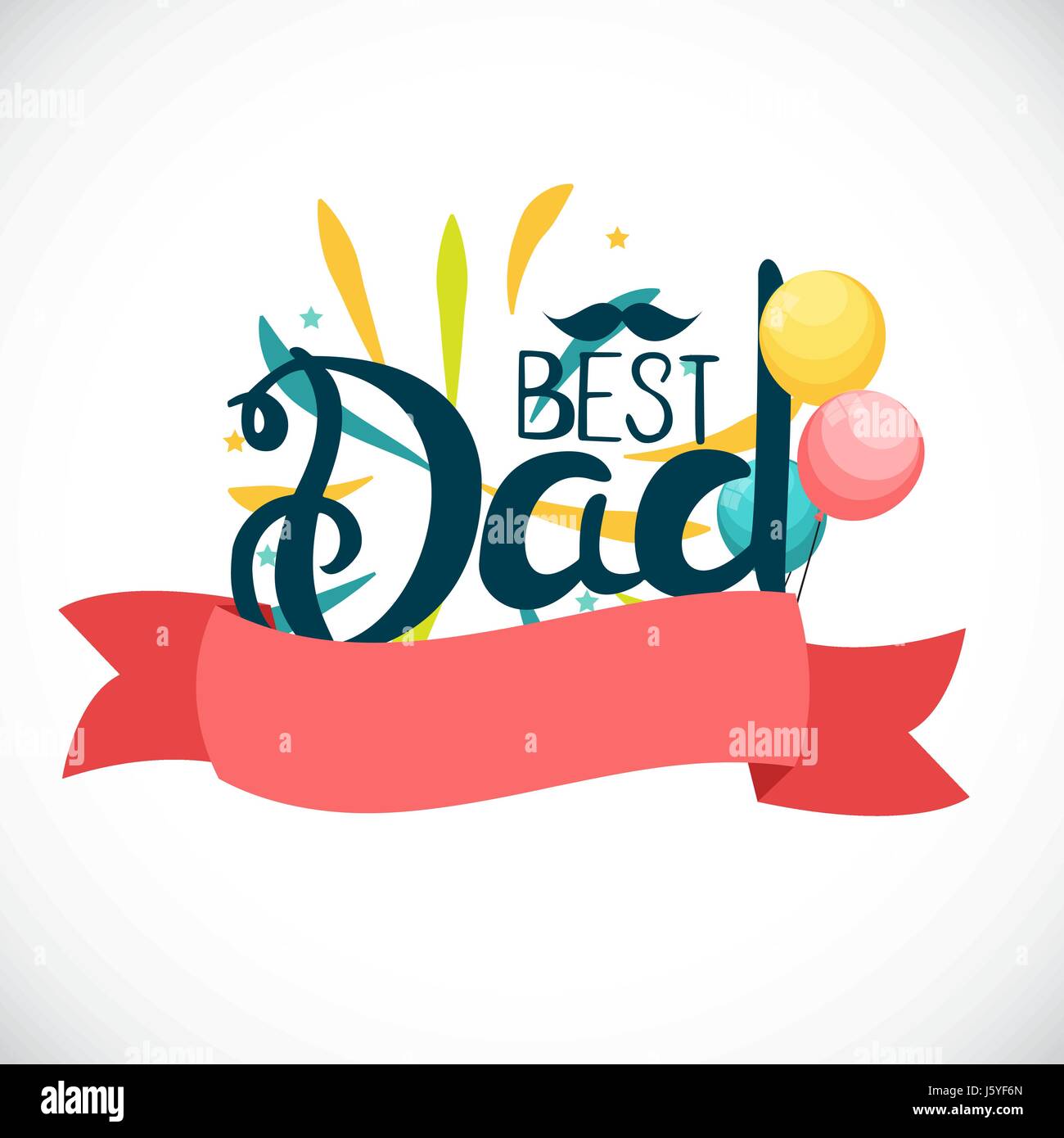 Arrière-plan la Fête des pères. Meilleur Papa Vector Illustration Illustration de Vecteur