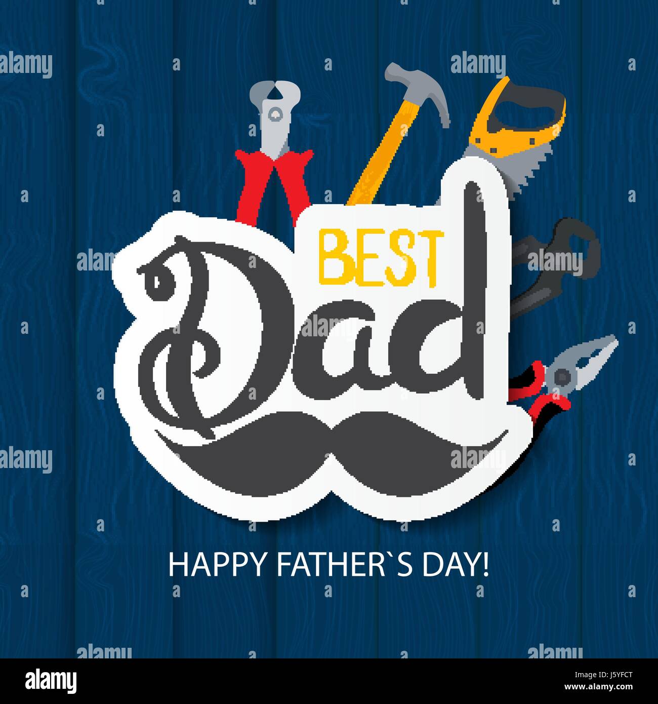 Arrière-plan la Fête des pères. Meilleur Papa Vector Illustration Illustration de Vecteur