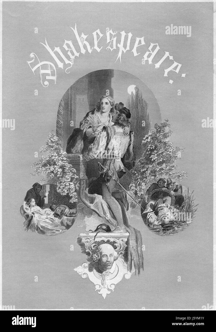Roméo et Juliette, Shakespeare, frontispice, Henry J. Johnson, Éditeur, 1879 Banque D'Images