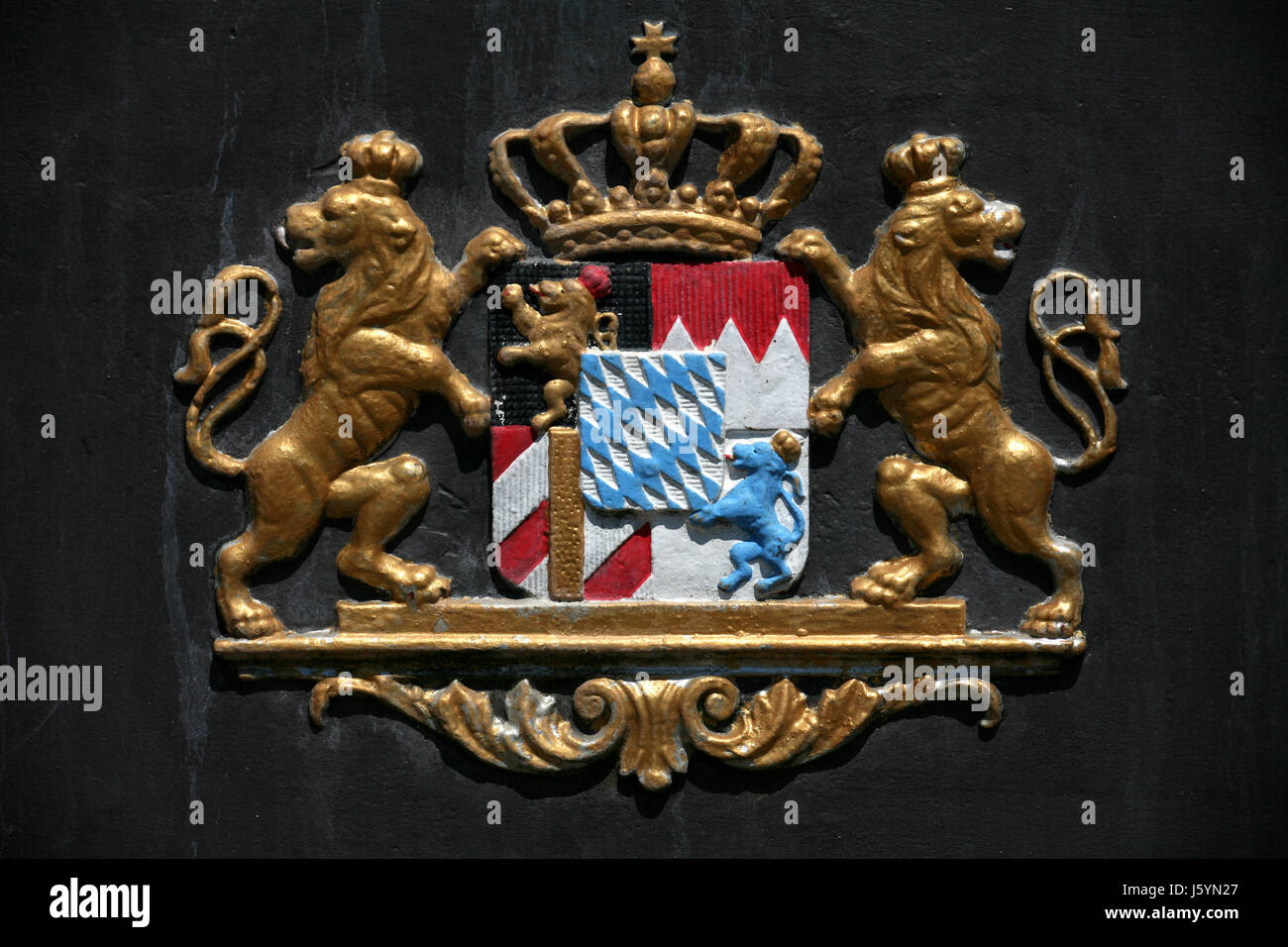 Héraldique emblème lions bavière allgaeu Allemagne République fédérale allemande de francs Banque D'Images