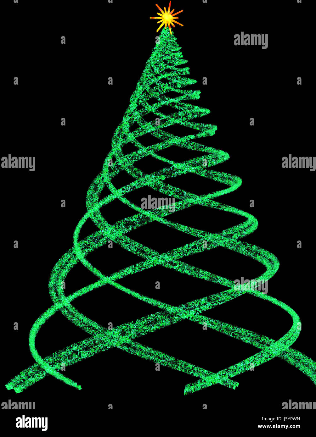 L'étoile de Noël arbre de Noël x-mas arbre hiver nuit nuit la modernité moderne Banque D'Images