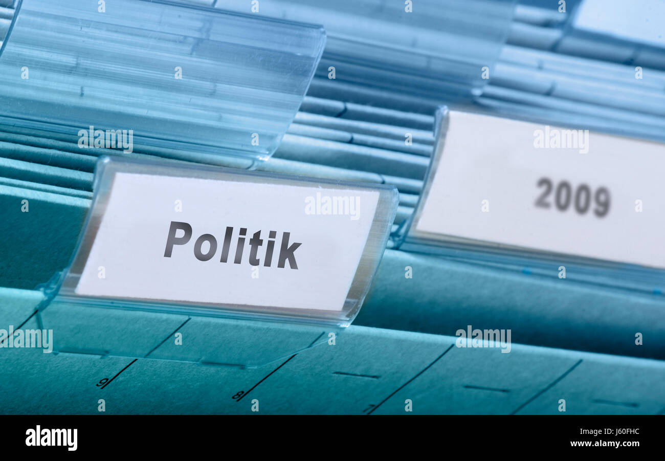 Politique politique Bureau de dépôt de fichier records ans organisation politique de l'année Banque D'Images