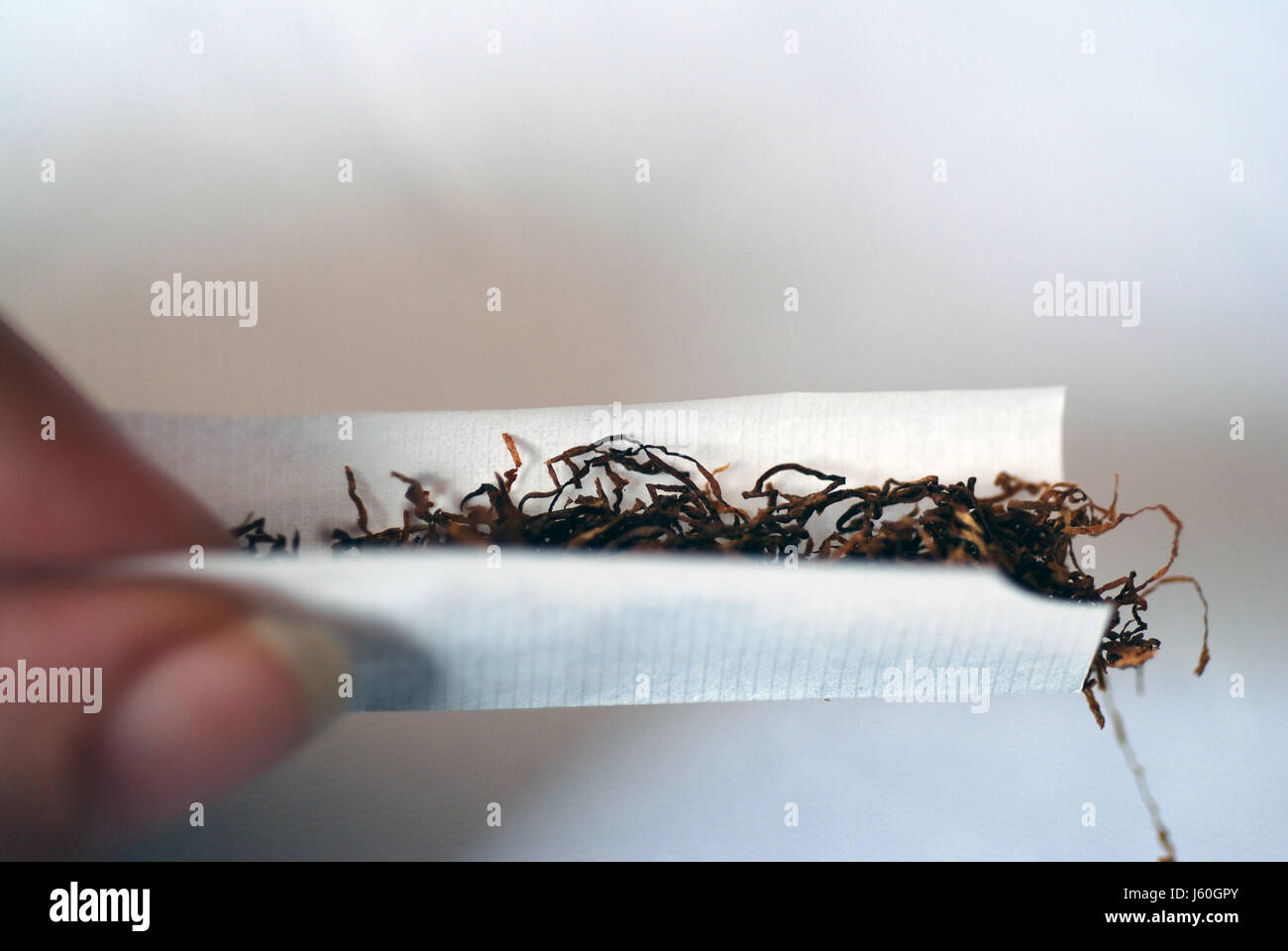 Fumeur odeur fumée fumer la drogue drogues toxicomanogènes matériel anesthésique Banque D'Images
