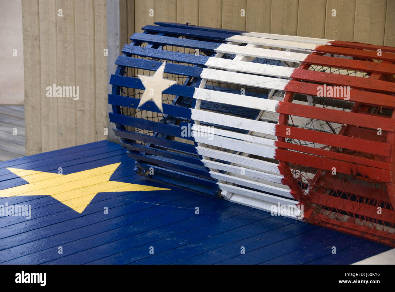 Pavillon maritime bleu rouge homard bleu étoiles maritime industries de l'Amérique latine Banque D'Images