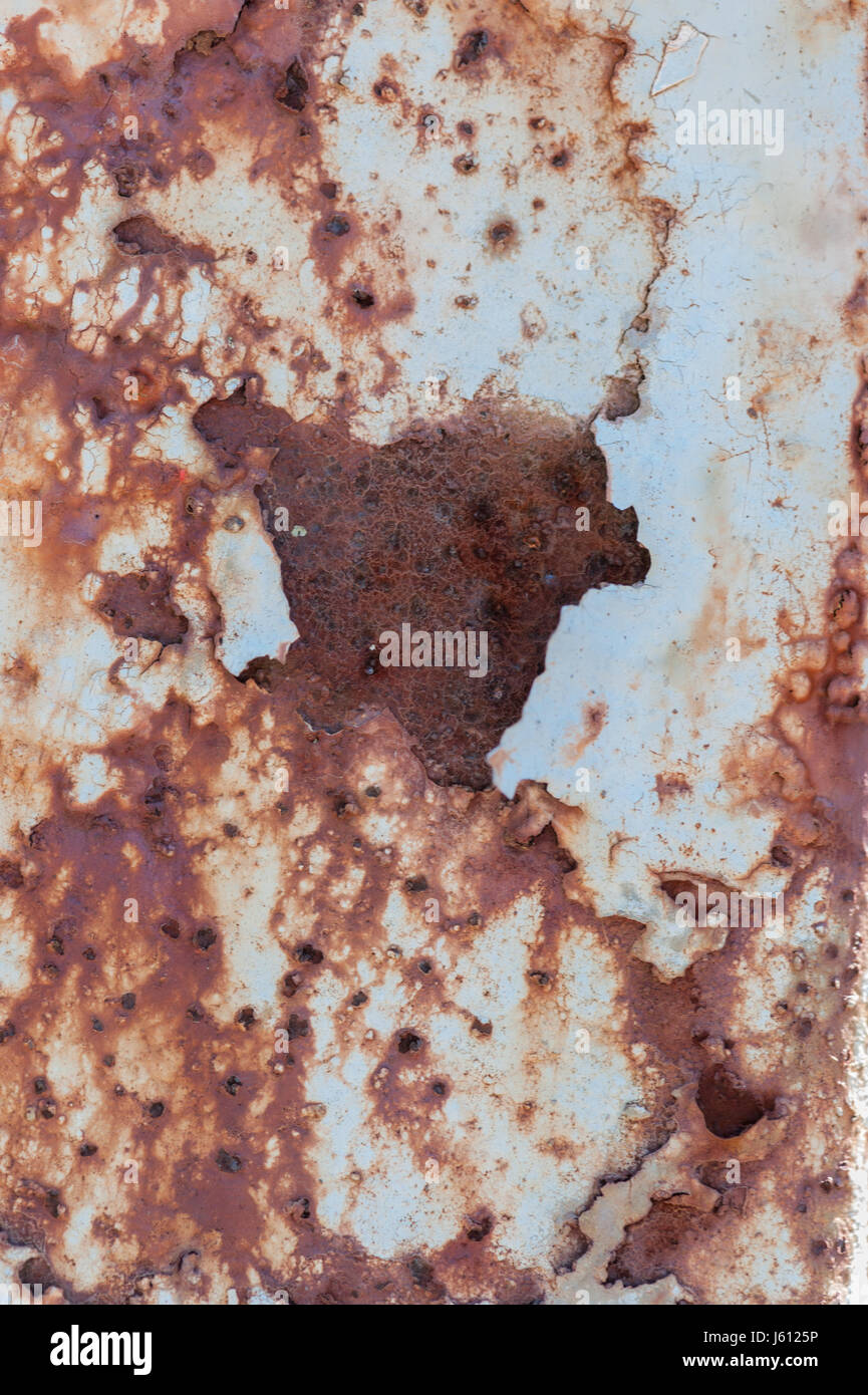 Personnes âgées, érodés et l'écaillage de la peinture de fond en surface. Banque D'Images