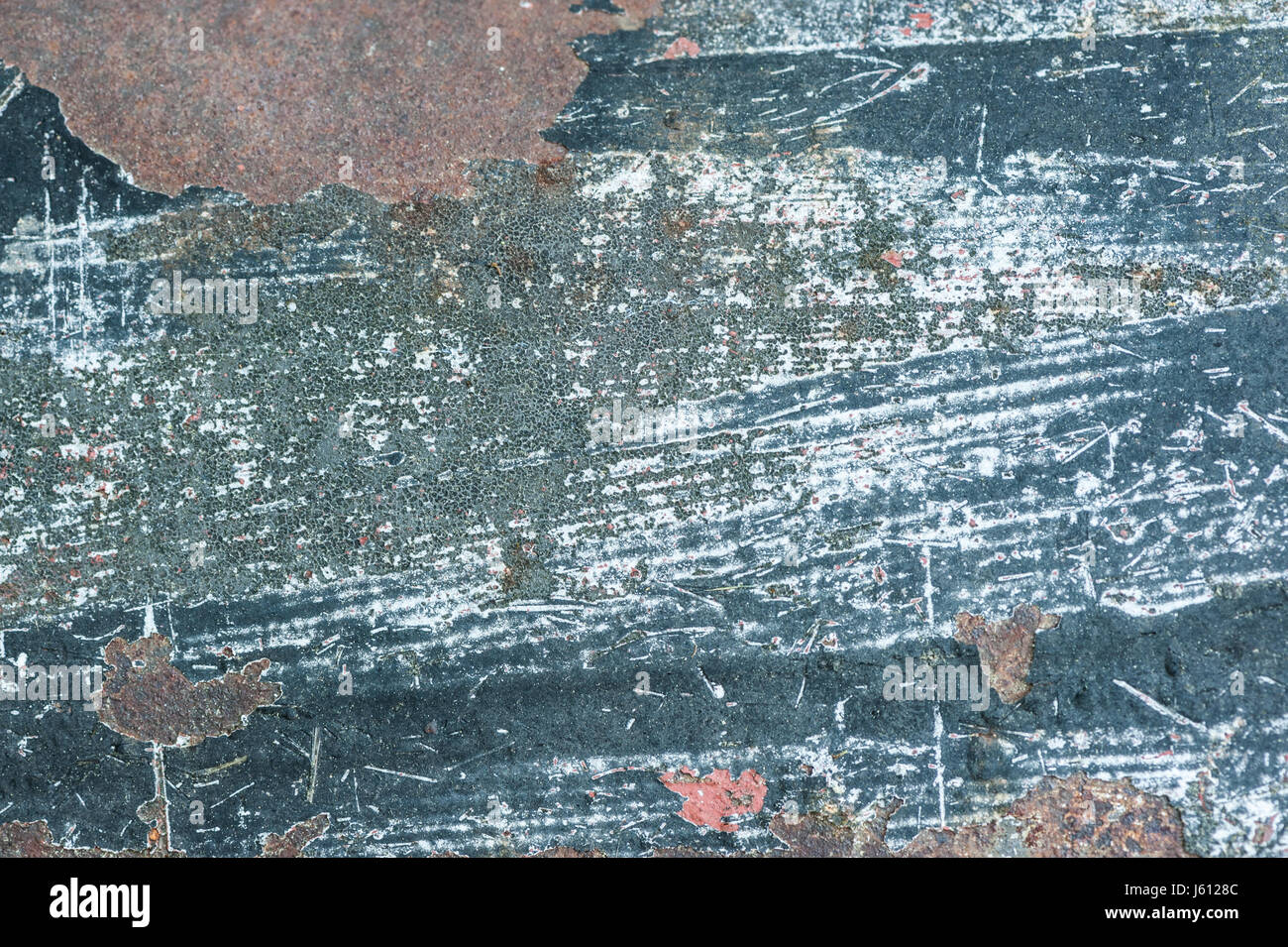 Personnes âgées, érodés et l'écaillage de la peinture de fond en surface. Banque D'Images