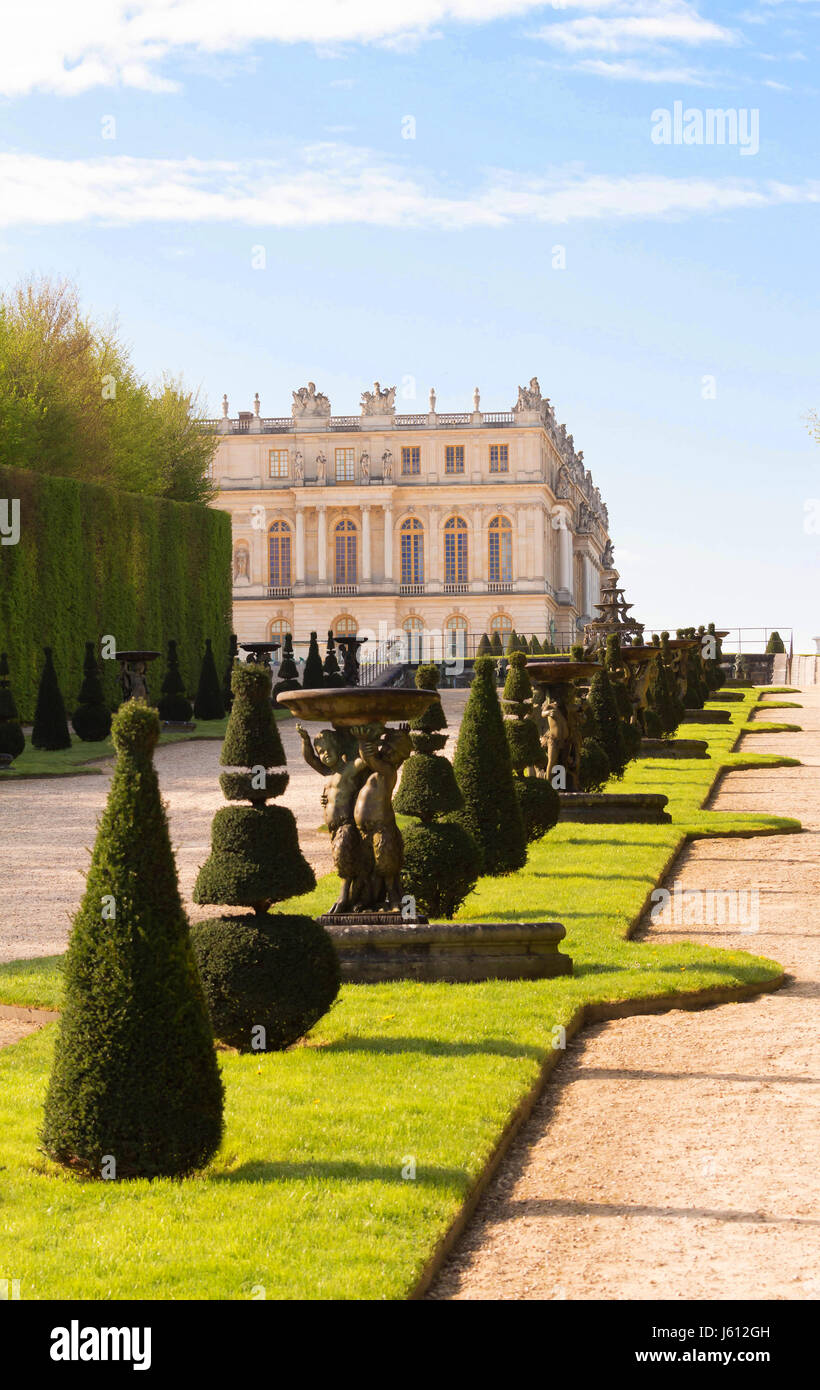 Le célèbre palais de Versailles, près de Paris, France. Banque D'Images