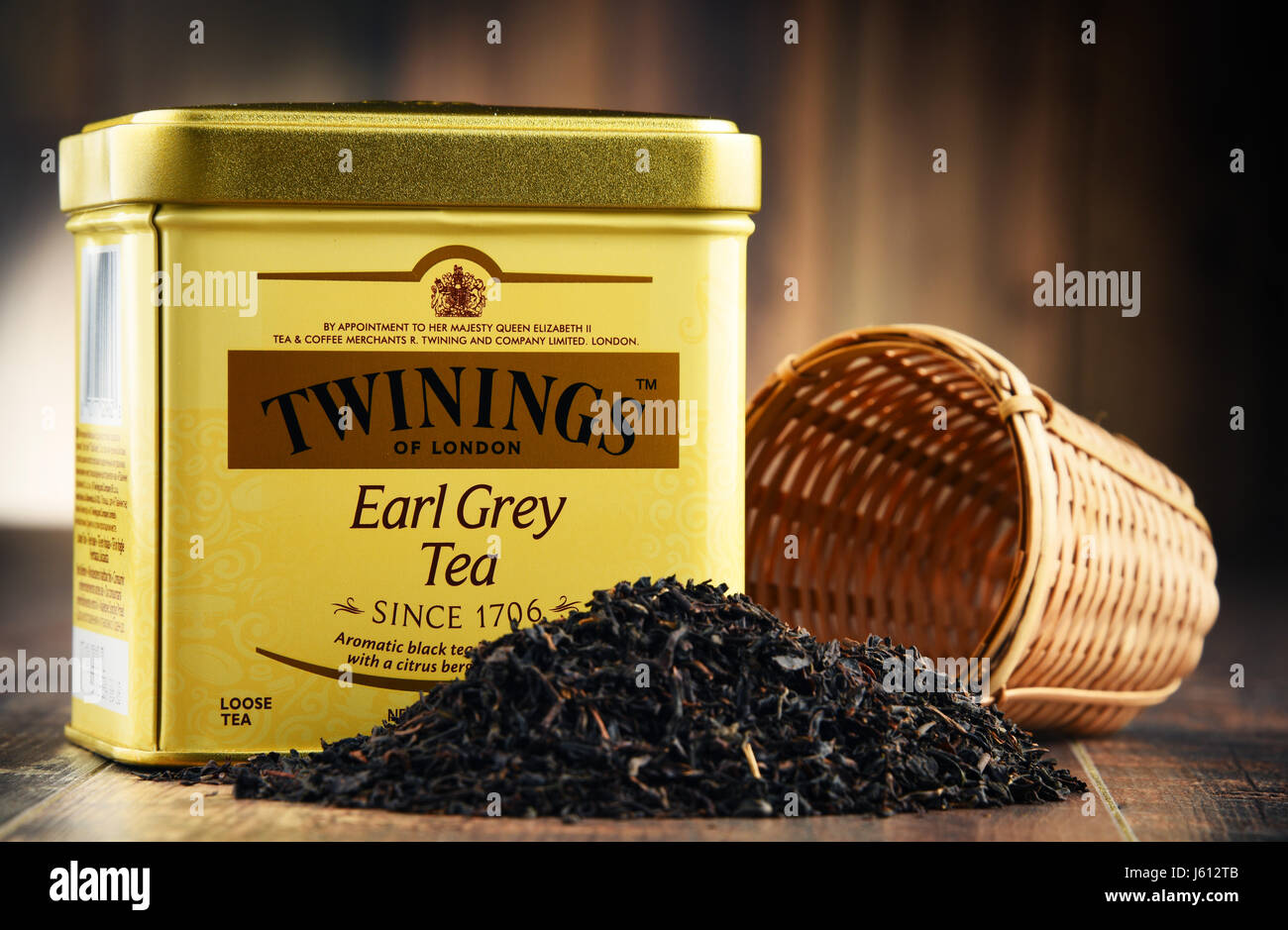 POZNAN, POLOGNE - MAR 31, 2017 : Twinings est un acheteur de thé anglais, situé à Andover, Hampshire. La marque est la propriété d'Associated British Foods. Banque D'Images