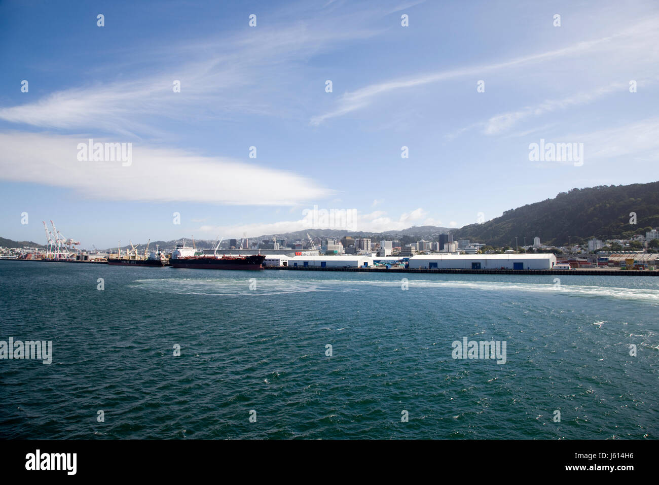 Voir Ferry Wellington New Zealand à Île du Sud Banque D'Images