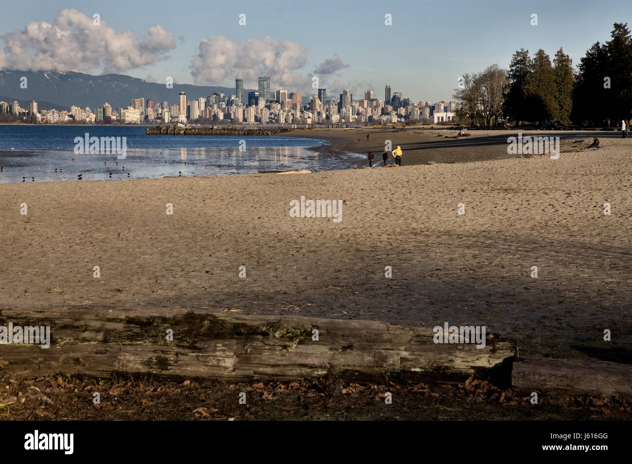 Sur la ville de Vancouver Canada banques espagnoles Beach Canada Banque D'Images