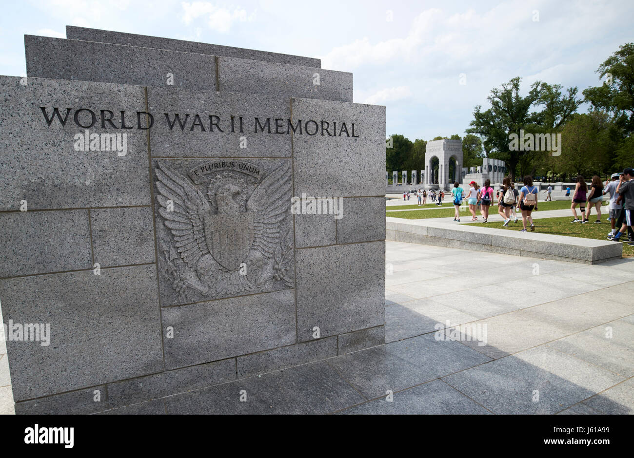 Mémorial de la Seconde Guerre mondiale 2 Washington DC USA Banque D'Images