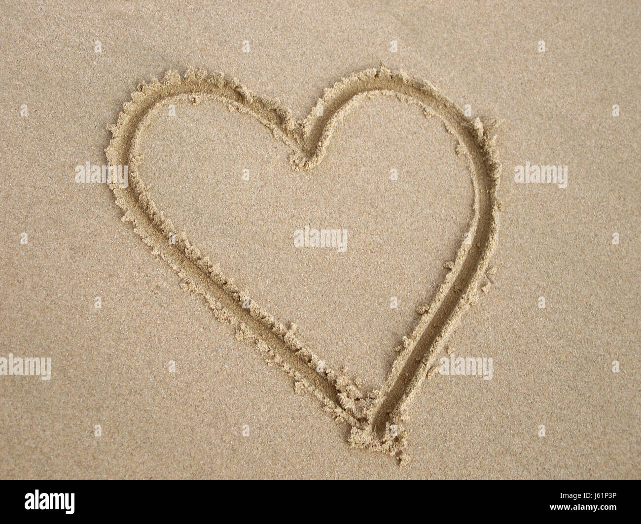 Bord de plage la plage mer plage de sable fin de déclaration d'amour en amour de sable Banque D'Images