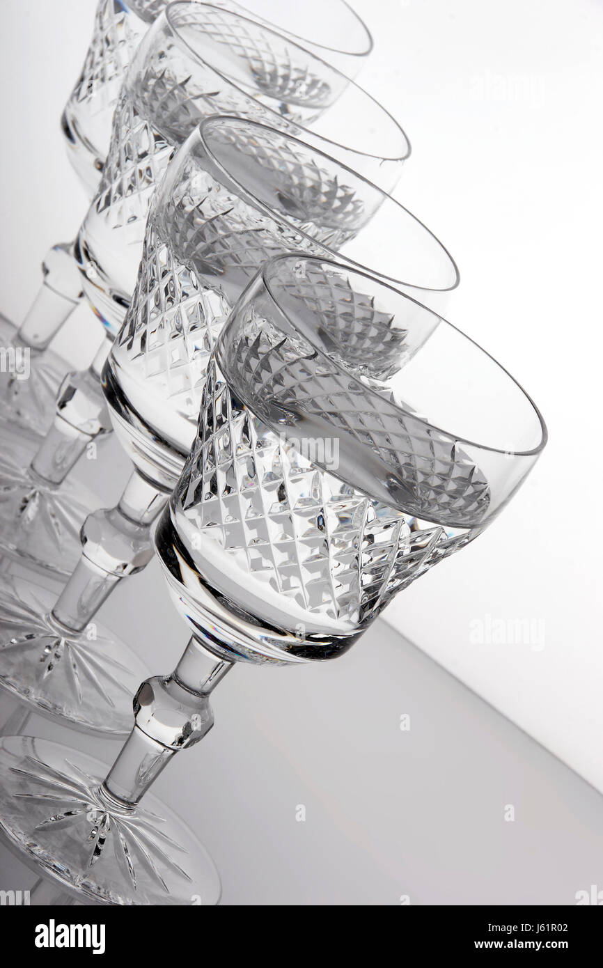Calice en verre verre Tumbler brillance ancien calice tumbler verre boire bavoirs Banque D'Images