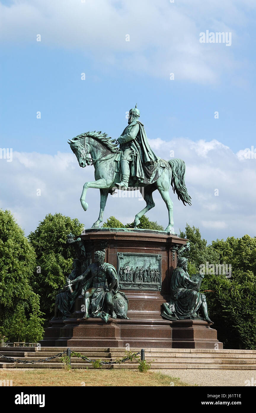 Friedrich Franz II statue équestre Banque D'Images