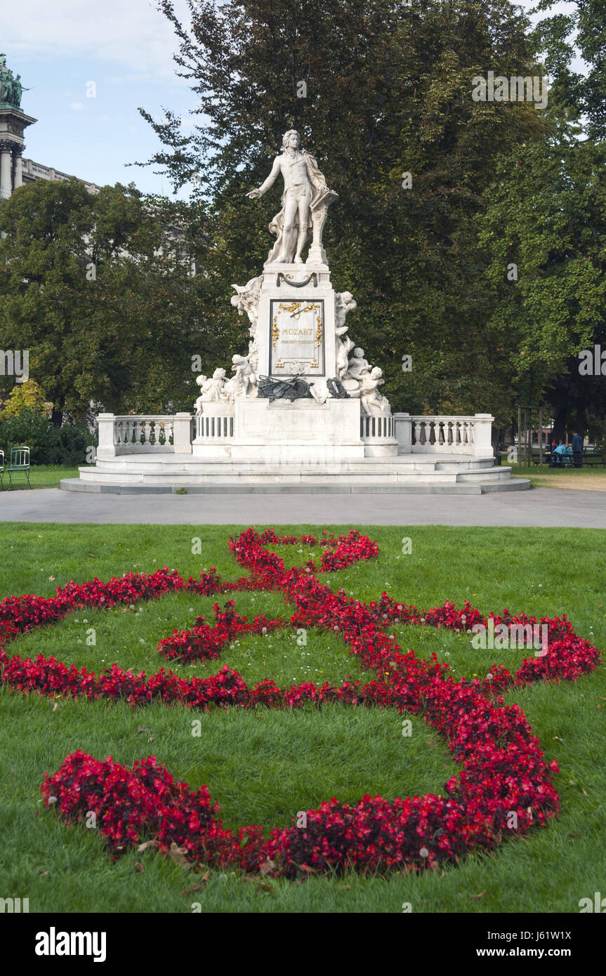 L'Autriche, Vienne, le palais impérial de Hofburg, Monument Mozart Banque D'Images