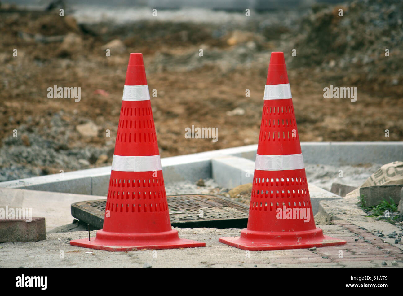 Danger pour l'arbre attention attention chantier dangereux signal signe Banque D'Images