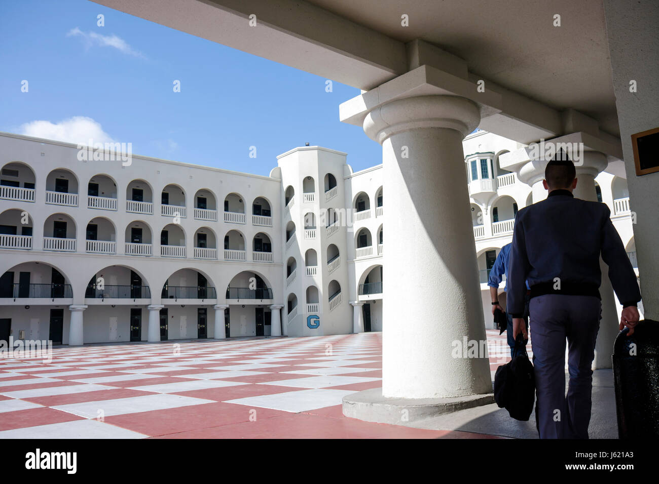 Charleston Caroline du Sud,la Citadelle,le Collège militaire de,Caroline du Sud,militaire,éducation,formation,cadet,discipline,damier Quadrangle,Padg Banque D'Images