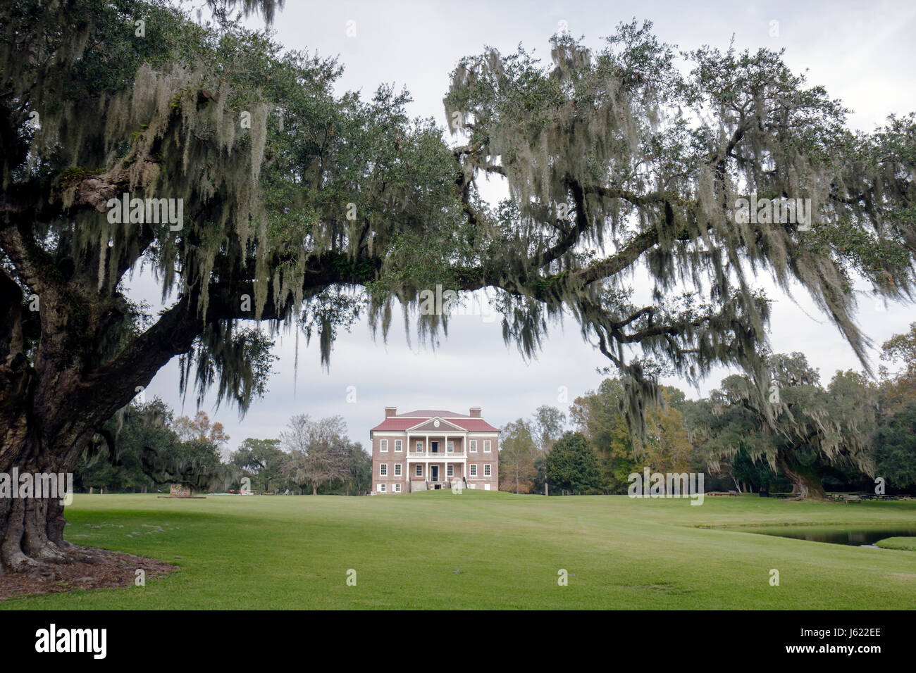 Charleston Caroline du Sud,Lowcountry,Ashley River Road,Drayton Hall,plantation,Georgian Palladian architecture,1738,colonial,maison maisons maisons r Banque D'Images