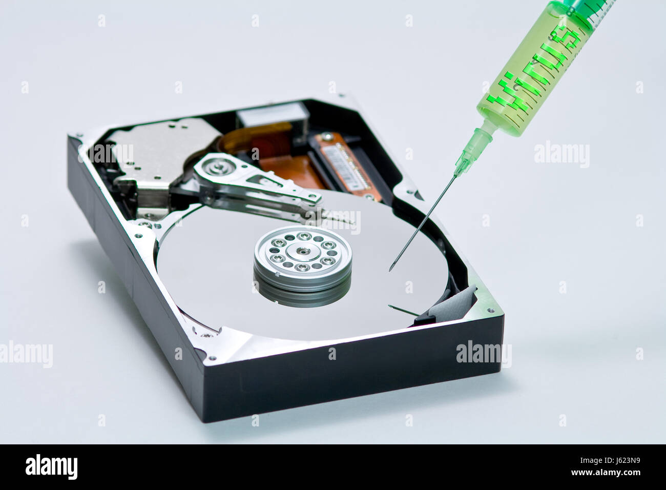 Les ordinateurs PC virus informatique fixe infecter de disque dur Disque dur Disque dur Banque D'Images
