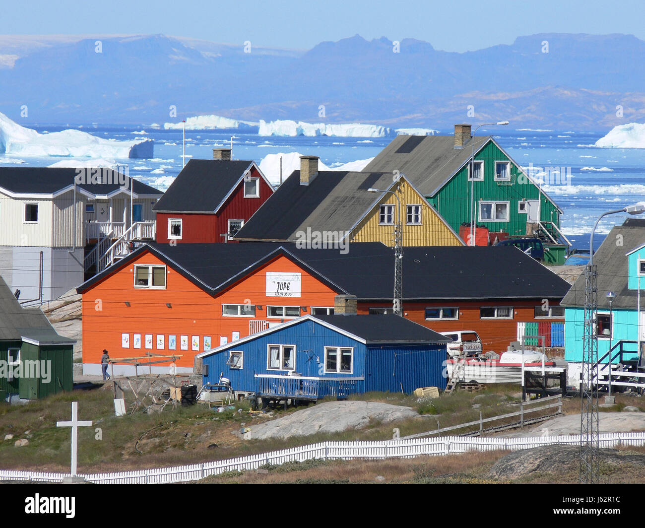 Groenland arctique coloré aux couleurs multiples magnifiques Banque D'Images