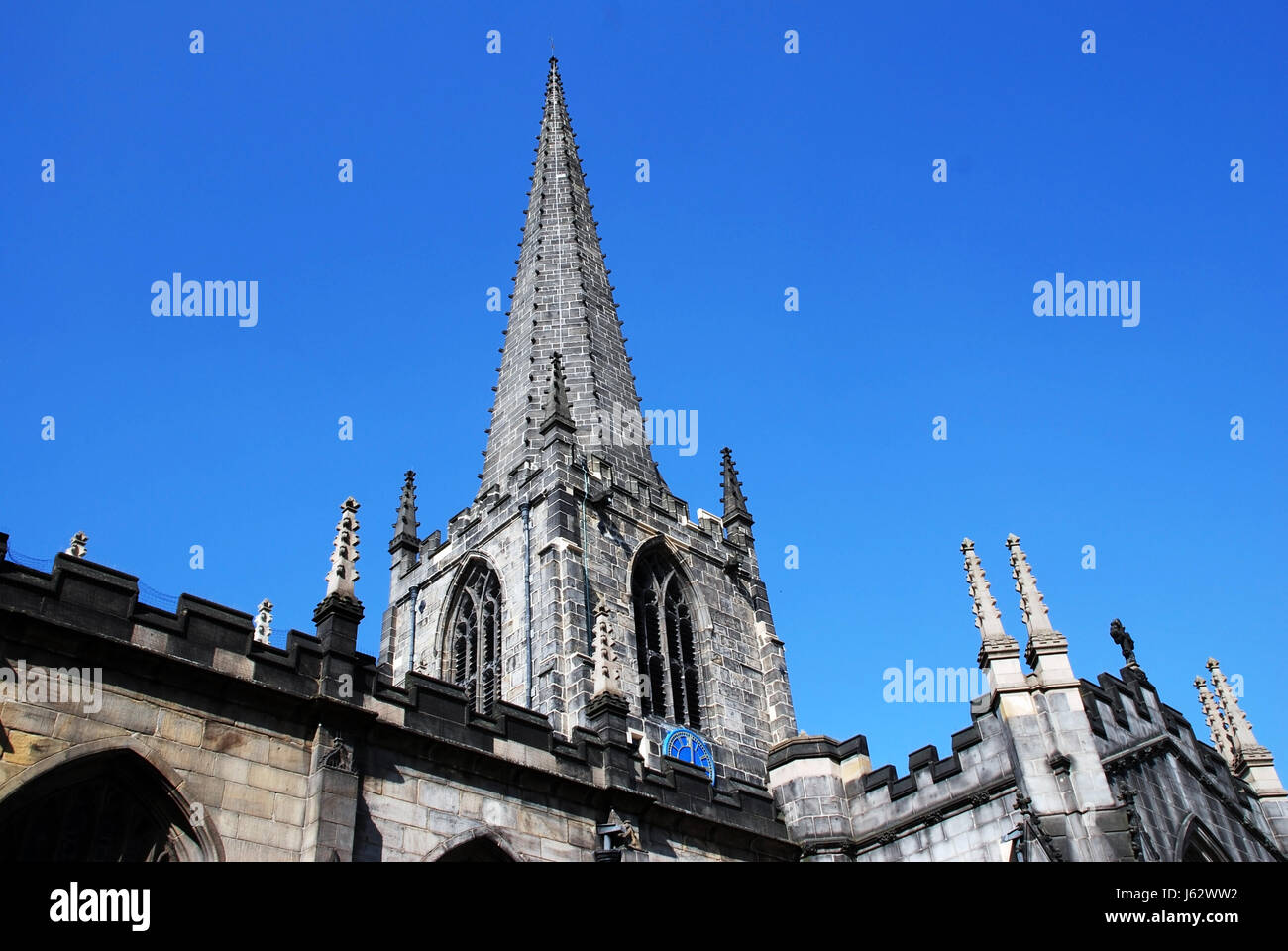 Blue religion religieux église cathédrale spire firmament sky religion religieux Banque D'Images