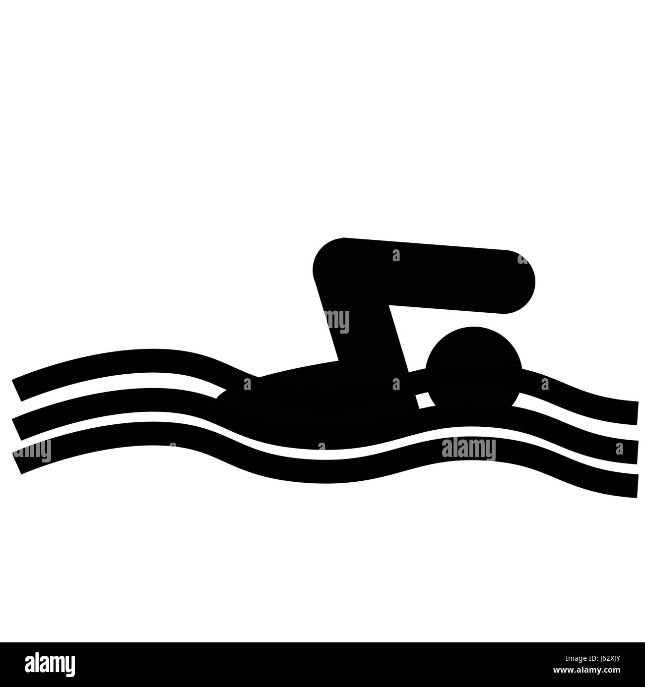 Sport Les jeux d'été de l'eau logo summerly Natation Natation Natation Natation homme Banque D'Images