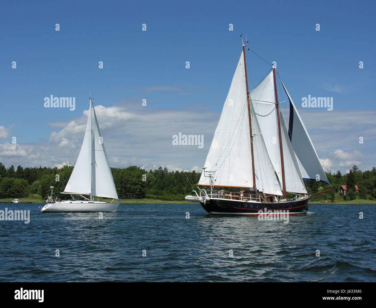 Voile voilier bateau voile Stockholm Stockholm brig coast sport aquatique Banque D'Images