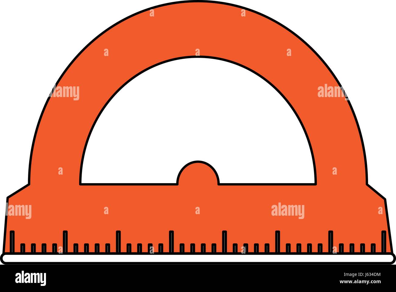 La silhouette d'une image couleur orange cartoon convoyeur pour la règle de l'école Illustration de Vecteur