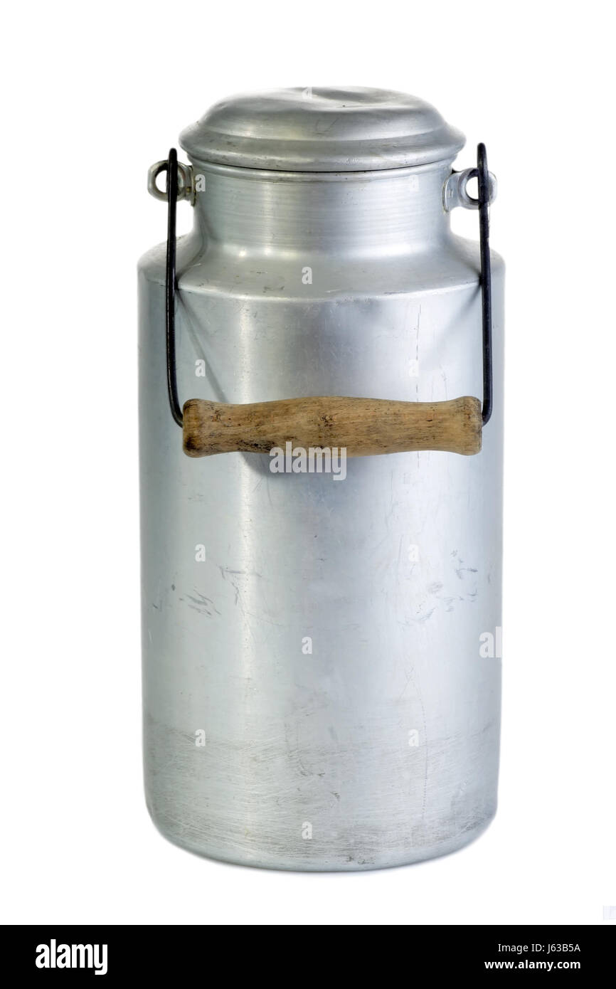 Transport de conteneurs pot aluminium aluminium tôle verseuse conteneur utilisé vieux Banque D'Images