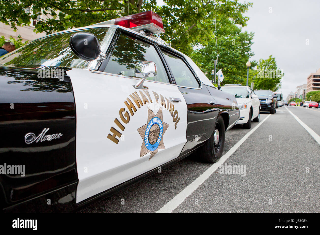 Vintage California Highway Patrol véhicule (voiture de police) - USA Banque D'Images