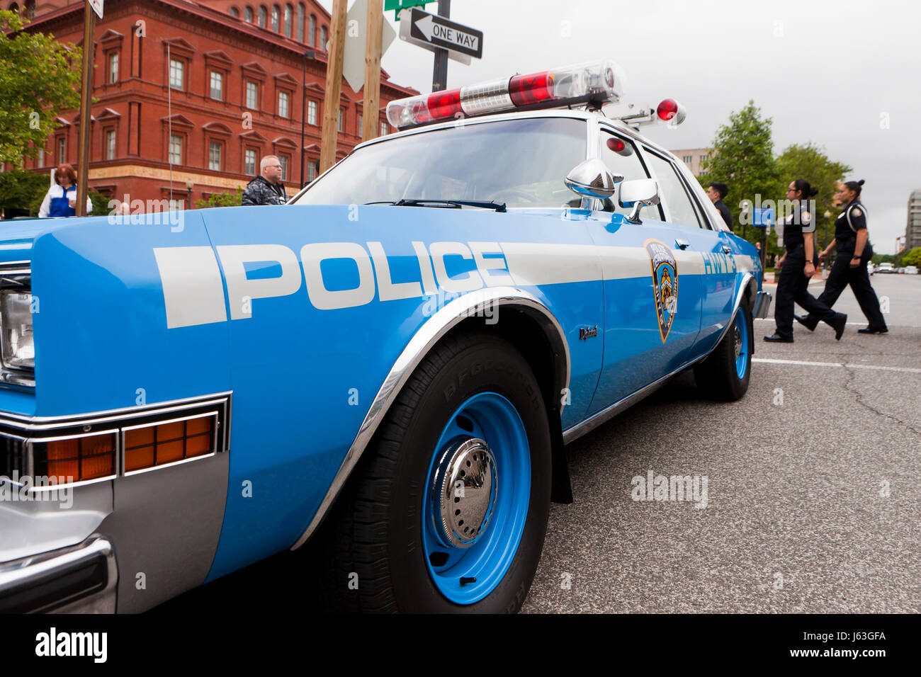 Vintage New York City Police Department police car - USA Banque D'Images