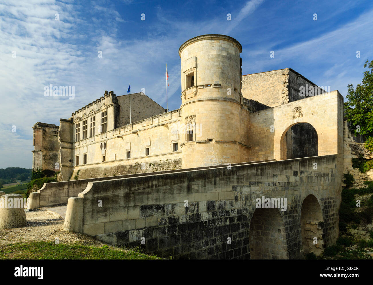 France, Charente, Bouteville, le château Banque D'Images
