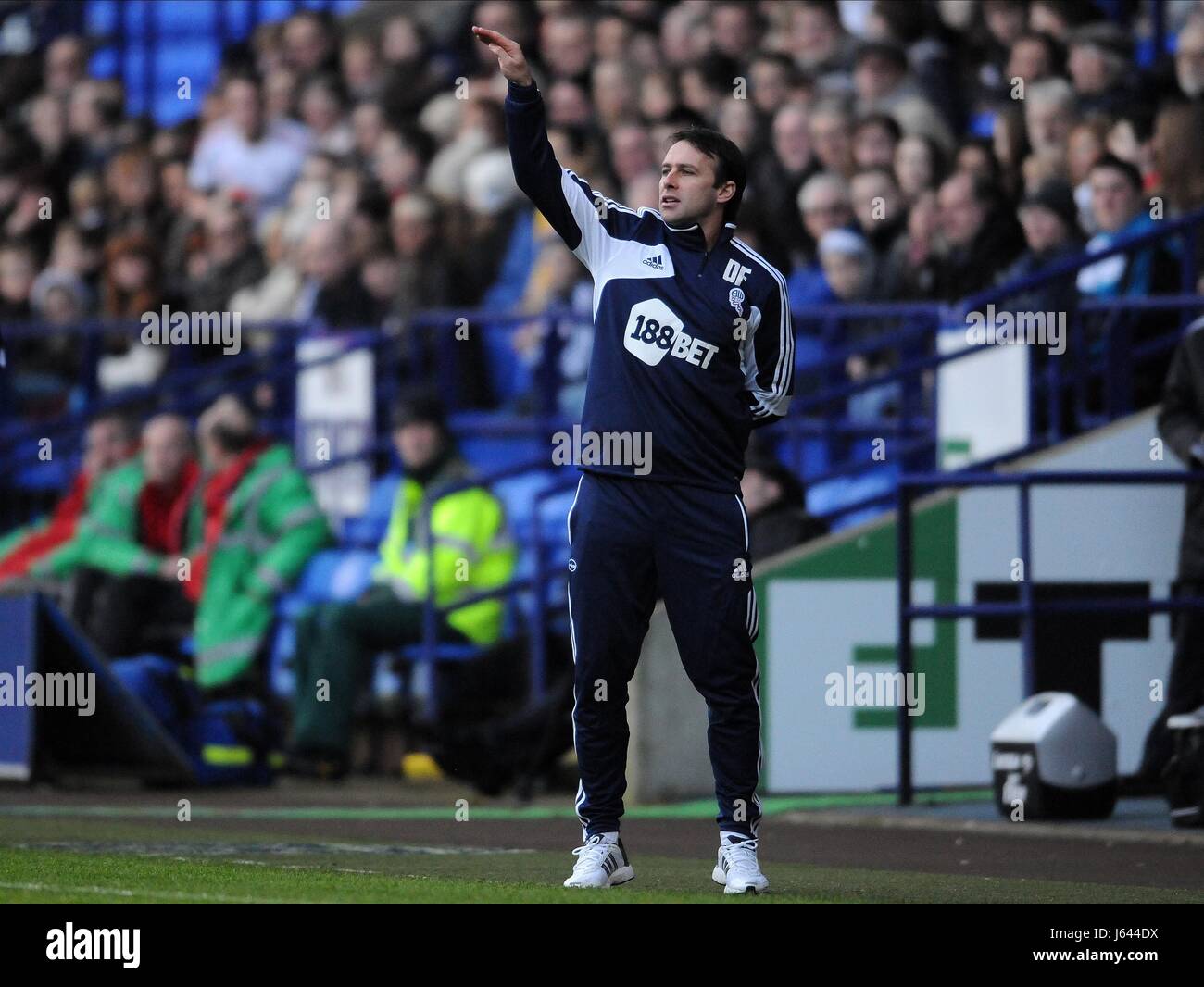 DOUGIE FREEDMAN BOLTON WANDERERS FC MANAGER BOLTON WANDERERS FC MANAGER STADE REEBOK BOLTON ANGLETERRE 05 Janvier 2013 Banque D'Images