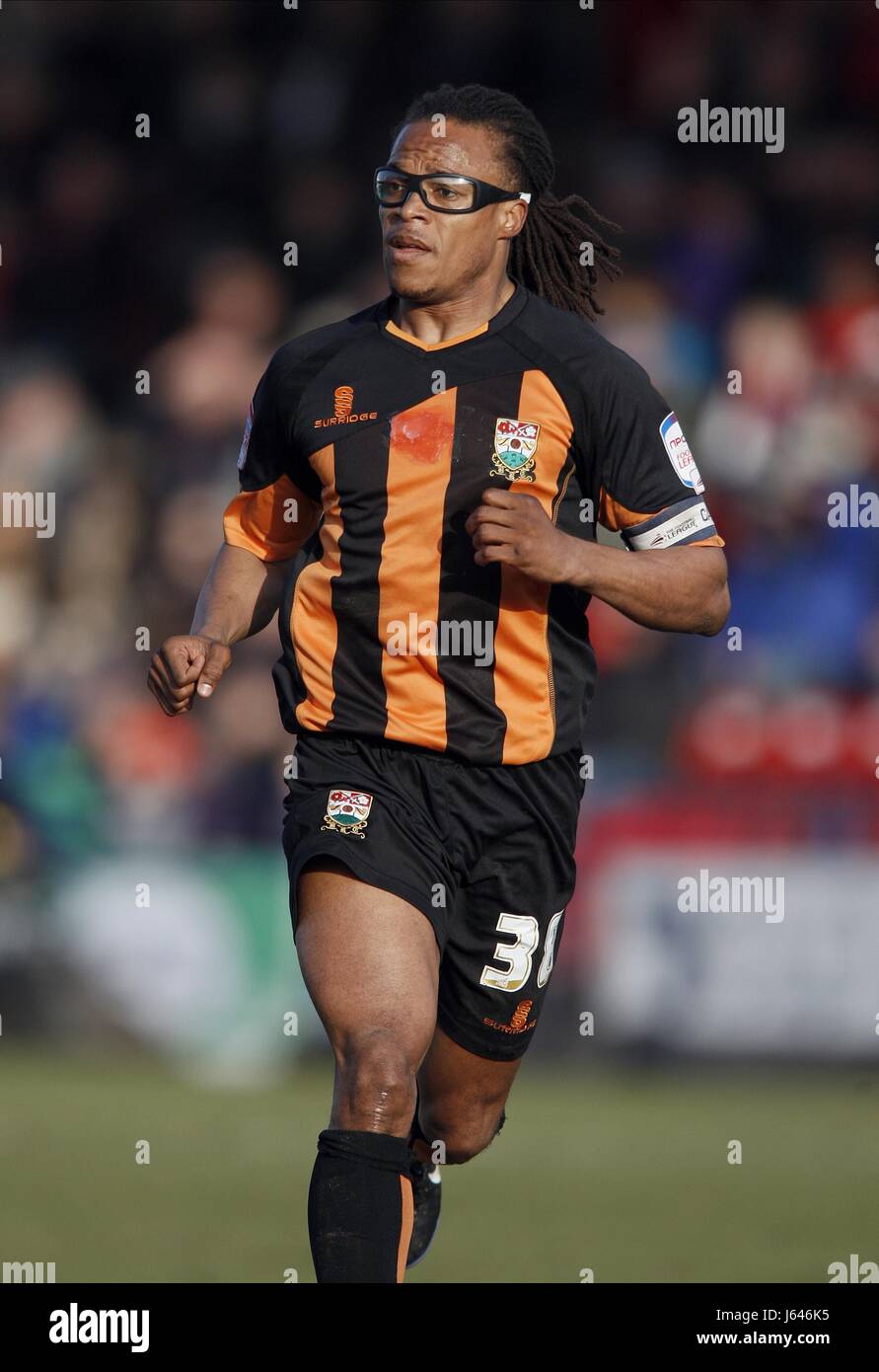 EDGAR DAVIDS BARNET FC PLAYER & entraîneur en chef BOOTHAM CRESCENT YORK ANGLETERRE 16 Février 2013 Banque D'Images