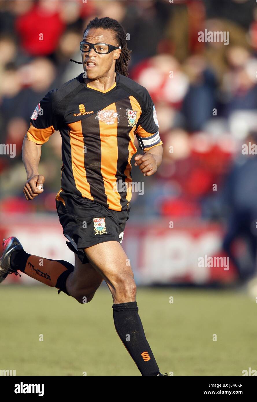 EDGAR DAVIDS BARNET FC PLAYER & entraîneur en chef BOOTHAM CRESCENT YORK ANGLETERRE 16 Février 2013 Banque D'Images