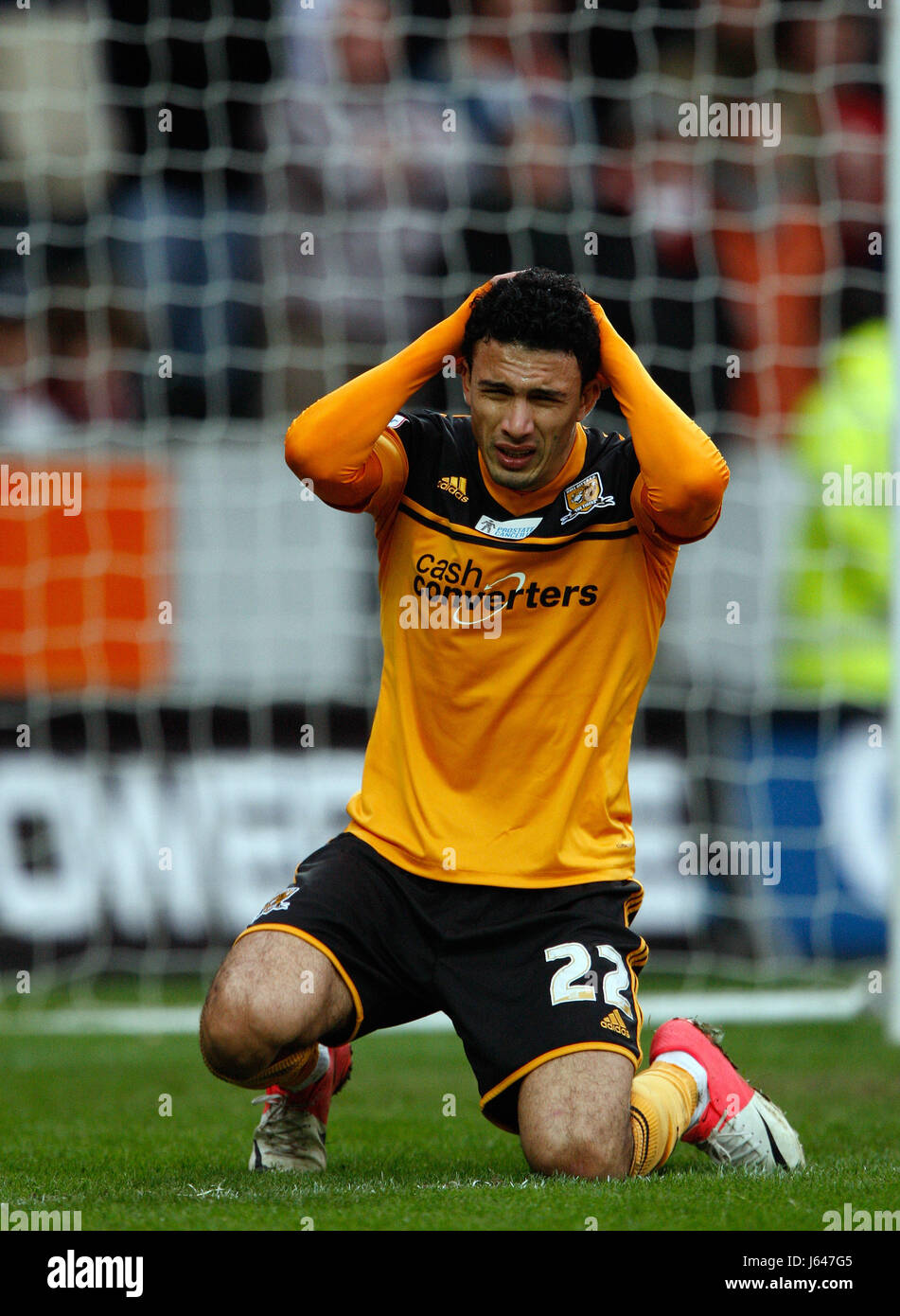 GEDO MISSES CHANCE HULL CITY V NOTTS FOREST KC Stadium HULL ANGLETERRE 16 Mars 2013 Banque D'Images