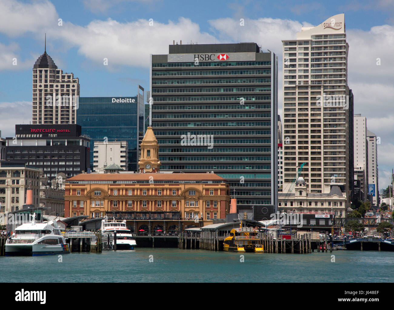 Le terminal de ferry d'Auckland, Nouvelle-Zélande Banque D'Images