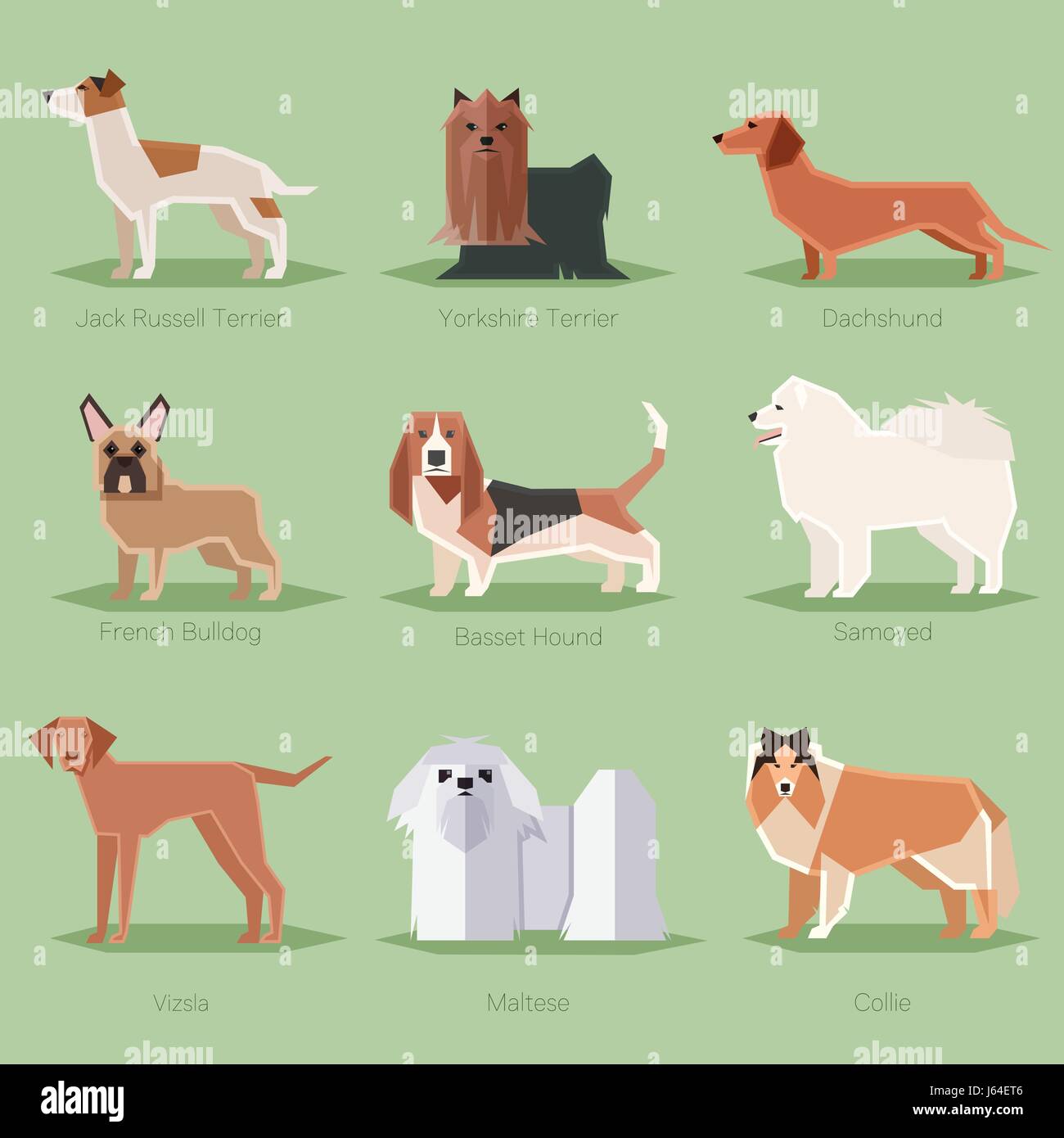 Télévision chien icons set Illustration de Vecteur