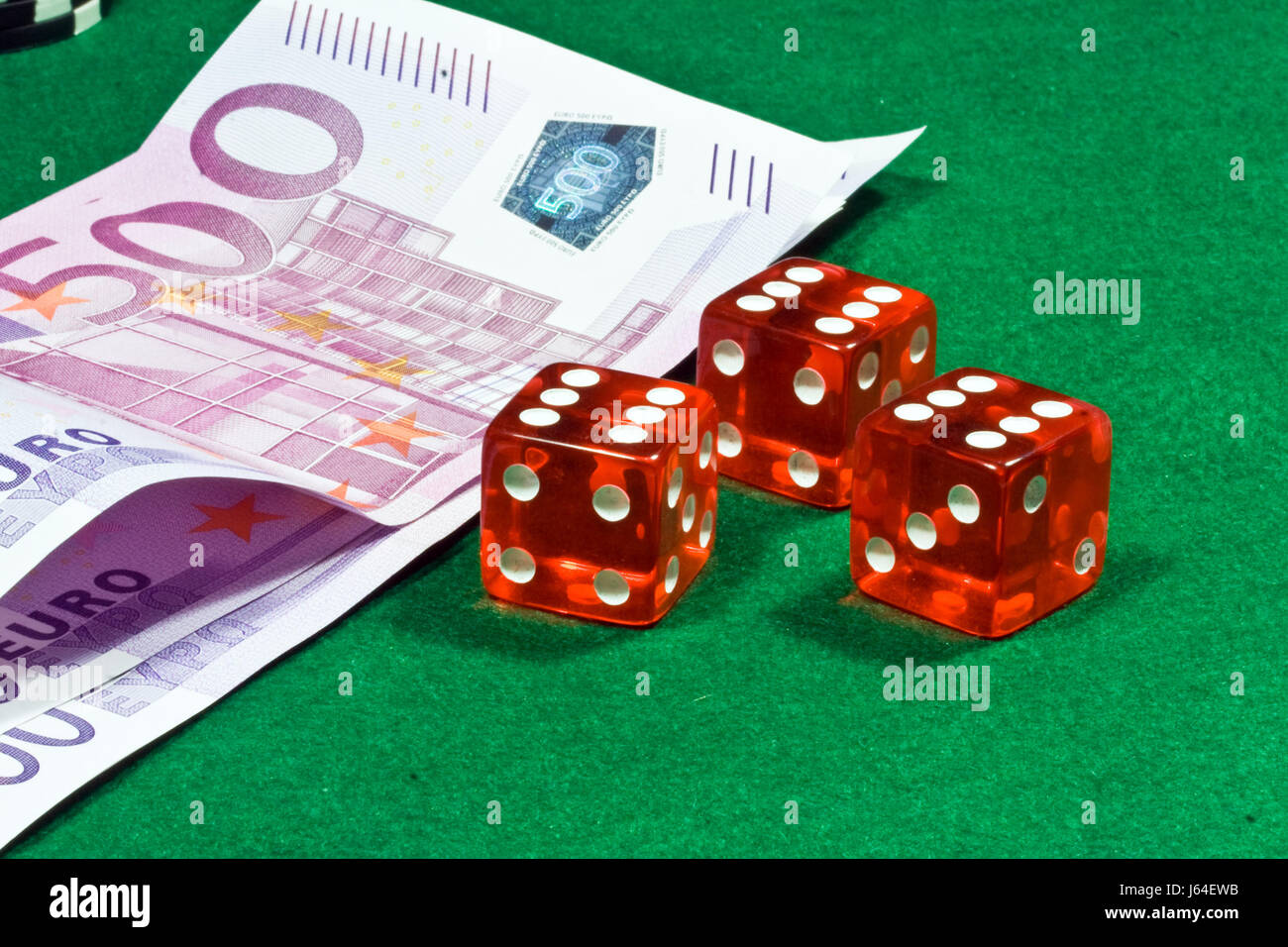 Billets de banque billets dés jeu de hasard argent de jeu prêts bancaires Banque D'Images