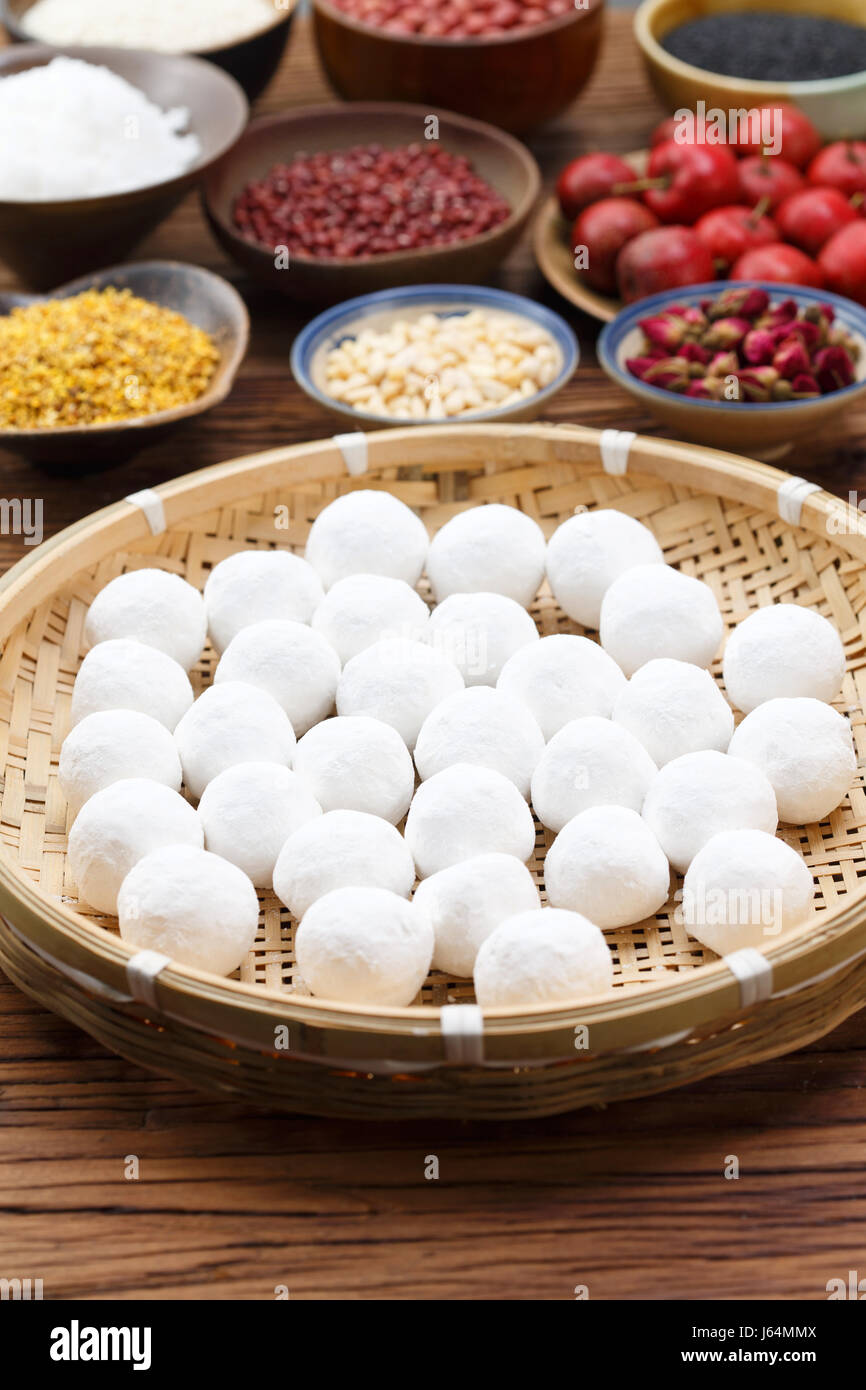 Boules de riz gluant pour Lantern Festival Banque D'Images