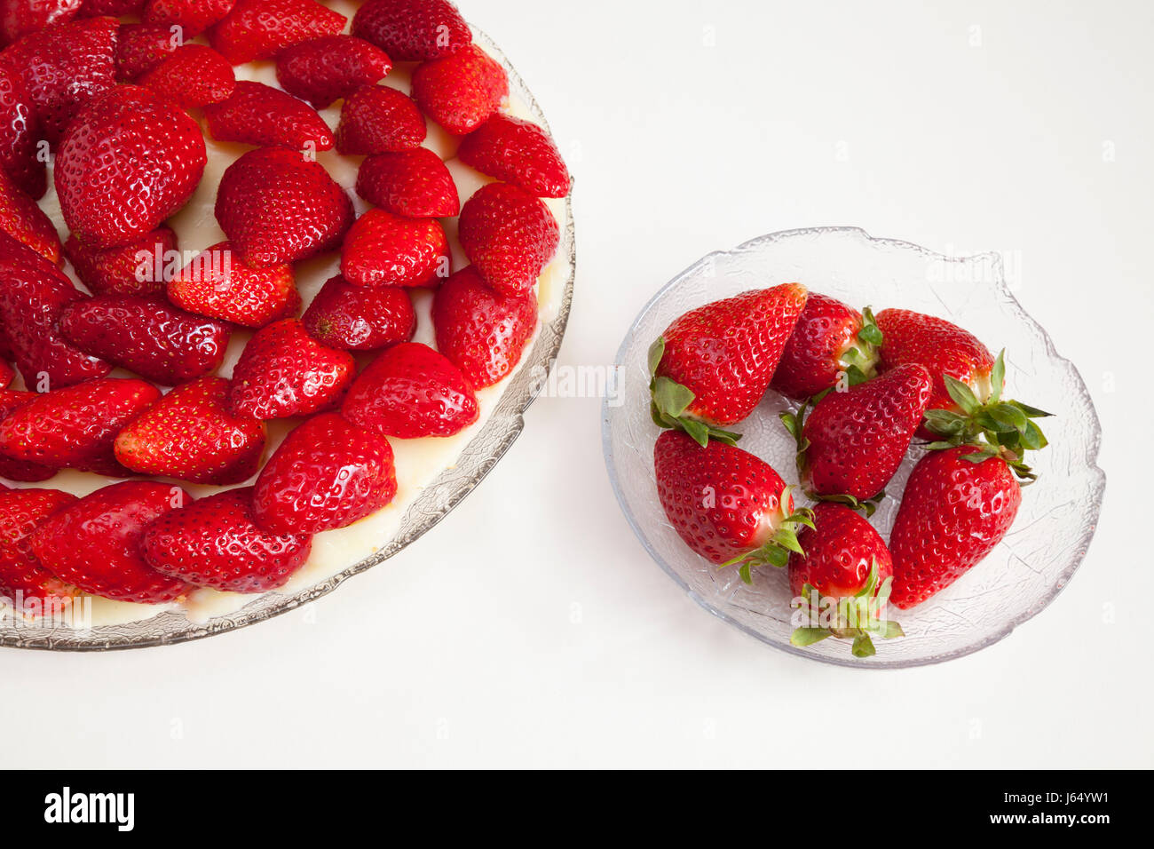 Gâteau aux fraises Banque D'Images